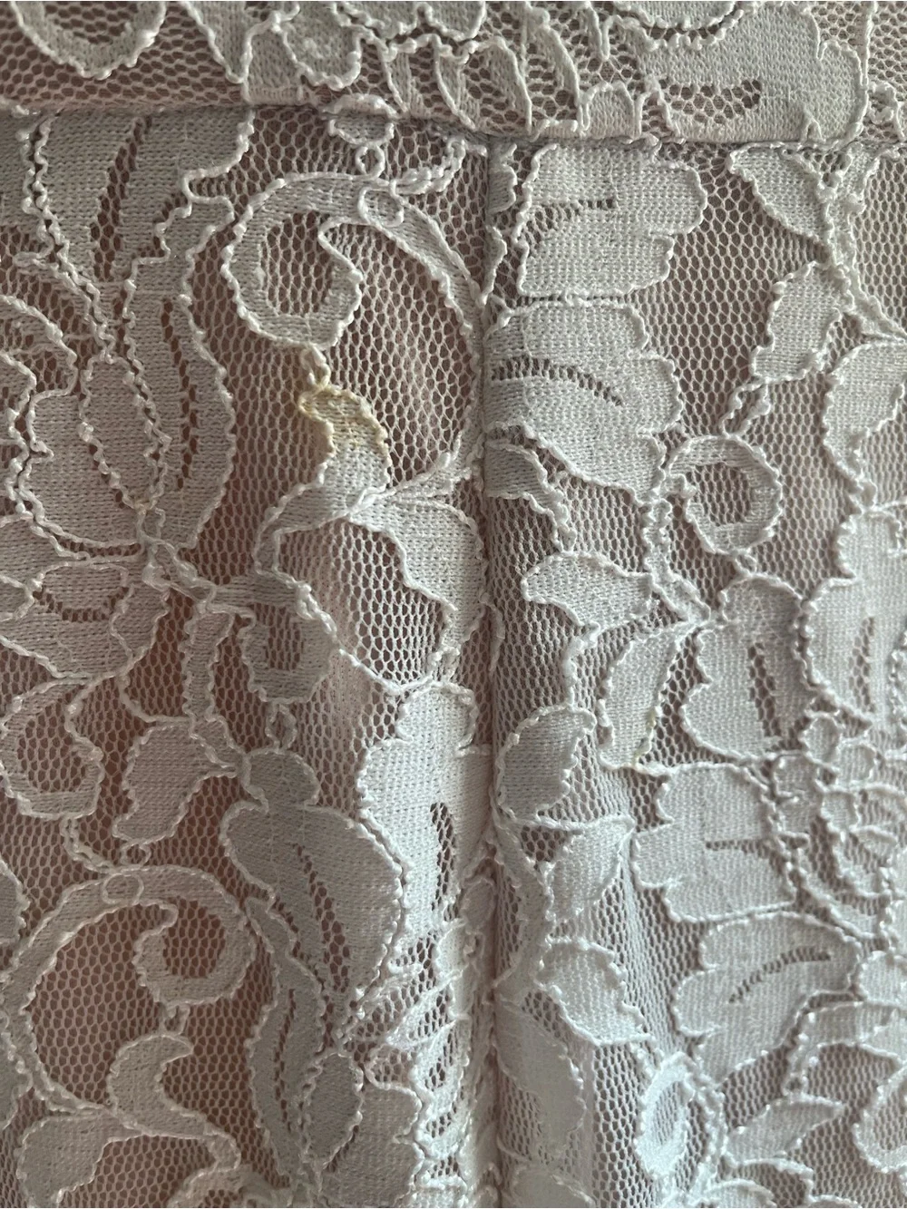 David Bridal Wedding Dress Ivory Elegant Lace V-Neck Summer Fall Fairy size 14